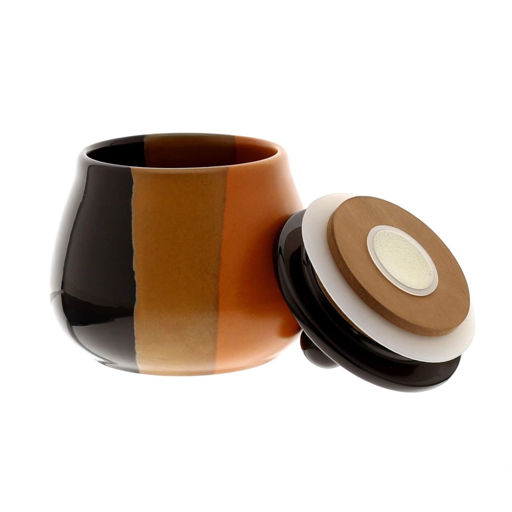 Vaso ceramica nera e marrone per tabacco da pipa o sigaretta - Accessori Per Pipe