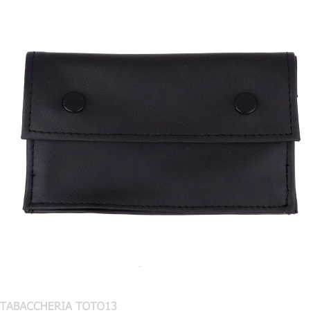 Bauletto per 2 pipe 2 accessori e tabacco in pelle nera - Accessori Per Pipe