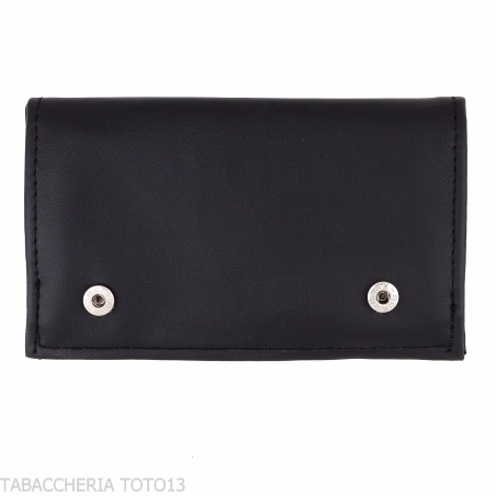 Bauletto per 2 pipe 2 accessori e tabacco in pelle nera - Accessori Per Pipe