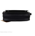 Bauletto per 2 pipe 2 accessori e tabacco in pelle nera - Accessori Per Pipe