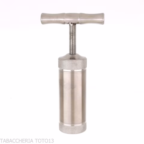 Prensa en T de acero inoxidable: prensa para tabaco y hierbas - Accesorios para pipas de tabaco