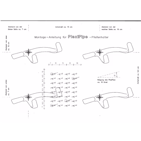 Plexipipe transparent wall mount for tobacco pipes - Accessories for tobacco pipes