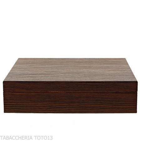 Caja de puros humidificada con acabado en nogal y grissinata - Accesorios Del Cigarro