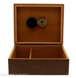 Scatola grande umidificata portasigari finitura noce grissinata - Accessori Per Sigari