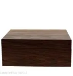 Scatola grande umidificata portasigari finitura noce grissinata - Accessori Per Sigari