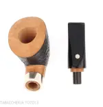 Mastro de Paja club 2024 Unica tobacco pipe nose burner oval shape dublin semi-bent - Tobacco Pipes - Natural root