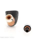 Mastro de Paja club 2024 Unica tobacco pipe nose burner oval shape dublin semi-bent - Tobacco Pipes - Natural root