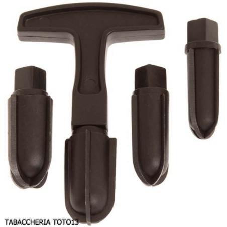 Kit Raspador para Cazoleta de Pipa con 4 Cabezales de Diferentes Diámetros - Accesorios para pipas de tabaco