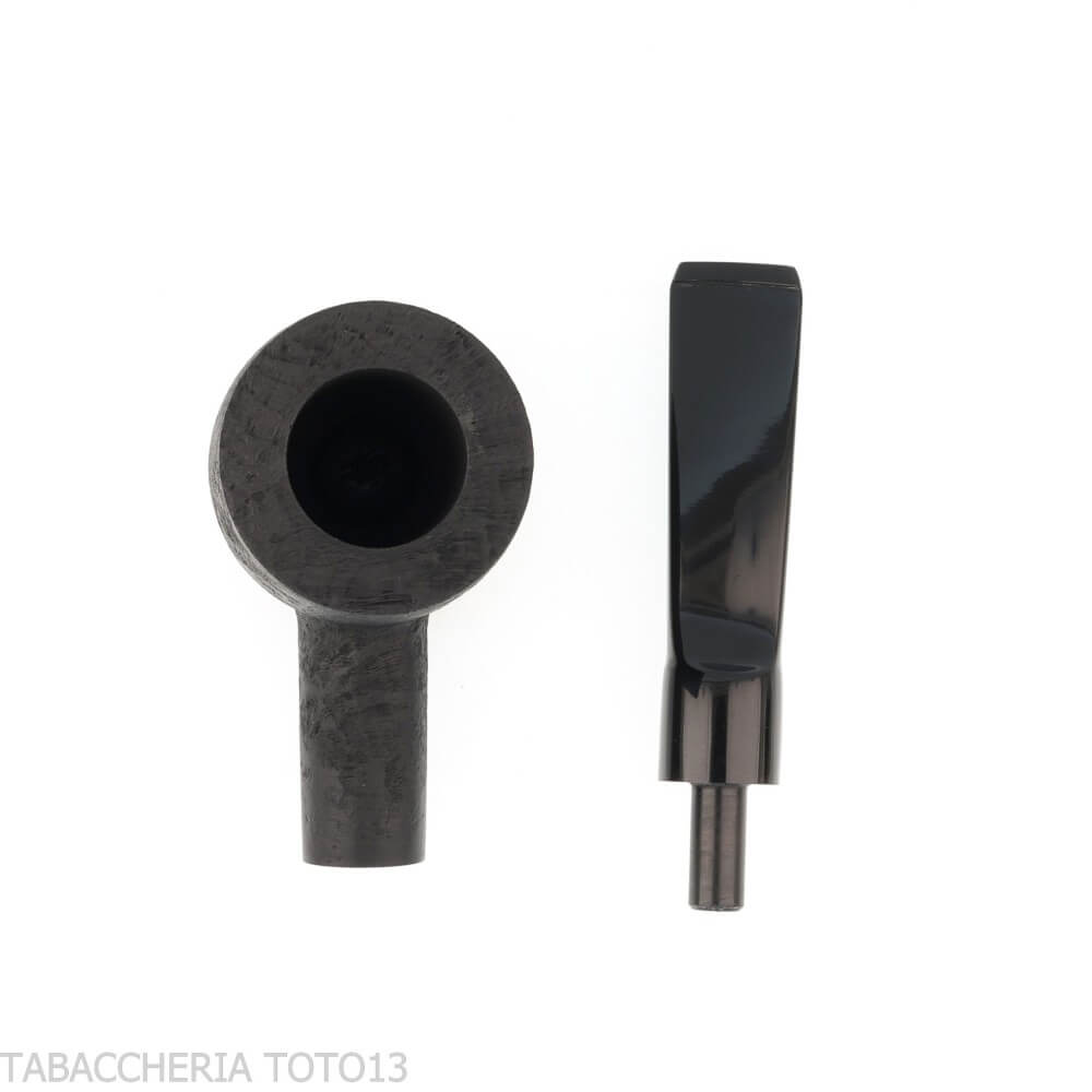 Tsuge Latakia pipa de degustación 23 mm Billar negro arenado - Tsuge Pipe