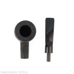 Tsuge Latakia pipa de degustación 23 mm Billar negro arenado - Tsuge Pipe