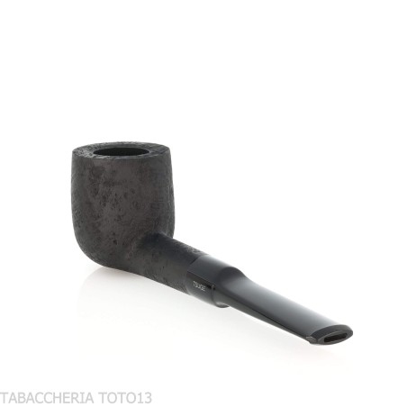 Pipe de dégustation Tsuge Latakia 23 mm Billard noir sablé - Pipe Pour le Tabac - Racine naturelle
