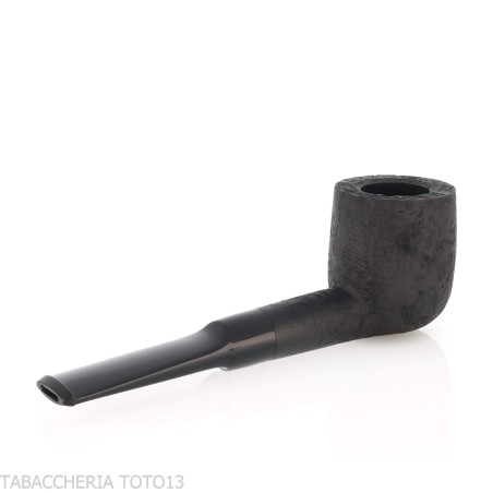 Pipe de dégustation Tsuge Latakia 23 mm Billard noir sablé - Pipe Pour le Tabac - Racine naturelle