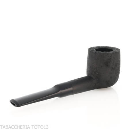 Tsuge Latakia pipa de degustación 23 mm Billar negro arenado - Tsuge Pipe