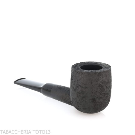 Pipe de dégustation Tsuge Latakia 23 mm Billard noir sablé - Pipe Pour le Tabac - Racine naturelle