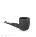 Pipe de dégustation Tsuge Latakia 23 mm Billard noir sablé - Pipe Pour le Tabac - Racine naturelle