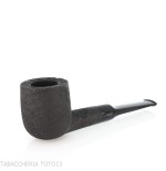 Pipe de dégustation Tsuge Latakia 23 mm Billard noir sablé - Pipe Pour le Tabac - Racine naturelle