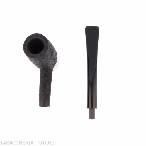 Tsuge ProbierPfeife Flake 16mm chimney gestrahlt schwarz - Tabakpfeifen
