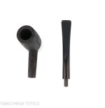 Tsuge ProbierPfeife Flake 16mm chimney gestrahlt schwarz - Tabakpfeifen