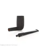 Pipa de degustación Tsuge Flake 16mm chimney negro - Pipas de Tabaco