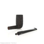 Tsuge degustazione Flake 16 mm Billiard sabbiata nera - Tsuge Pipe