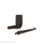 Tsuge ProbierPfeife Flake 16mm chimney gestrahlt schwarz - Tabakpfeifen
