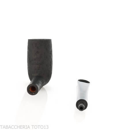Tsuge degustazione Flake 16 mm Billiard sabbiata nera - Tsuge Pipe