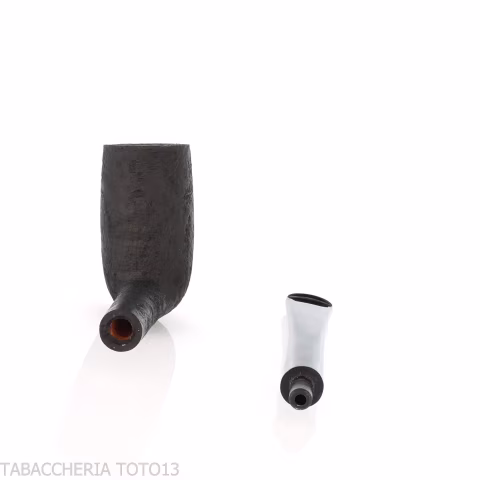 Tsuge ProbierPfeife Flake 16mm chimney gestrahlt schwarz - Tabakpfeifen