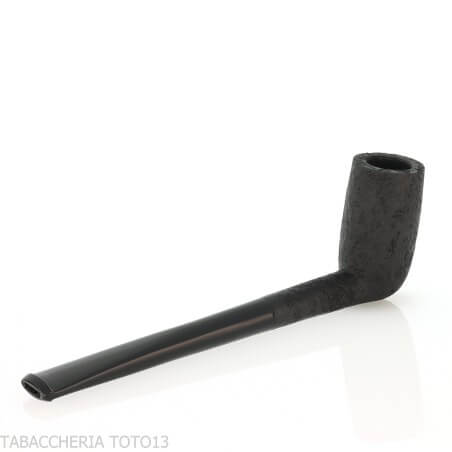 Tsuge degustazione Flake 16 mm Billiard sabbiata nera - Tsuge Pipe