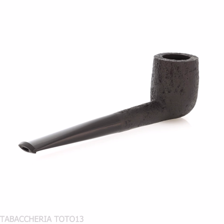 Tsuge tasting pipe Mixture loose cut 21 mm Billiard black sandblasted - Tobacco Pipes - Natural root