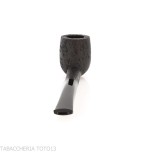 Tsuge tasting pipe Mixture loose cut 21 mm Billiard black sandblasted - Tobacco Pipes - Natural root
