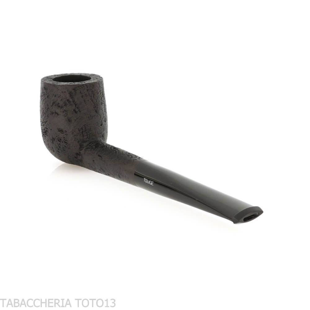 Tsuge degustazione Mixture Loose cut 21 mm Billiard sabbiata nera - Tsuge Pipe