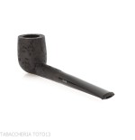Tsuge tasting pipe Mixture loose cut 21 mm Billiard black sandblasted - Tobacco Pipes - Natural root