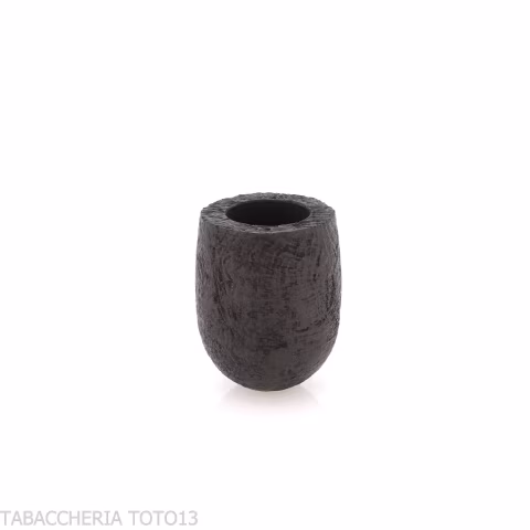 Tsuge tasting pipe Mixture loose cut 21 mm Billiard black sandblasted - Tobacco Pipes - Natural root