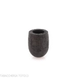 Tsuge tasting pipe Mixture loose cut 21 mm Billiard black sandblasted - Tobacco Pipes - Natural root