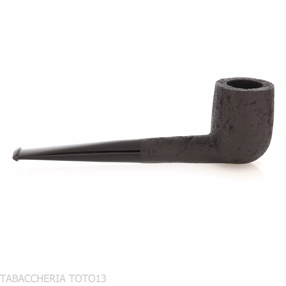 Tsuge tasting pipe Mixture loose cut 21 mm Billiard black sandblasted - Tobacco Pipes - Natural root