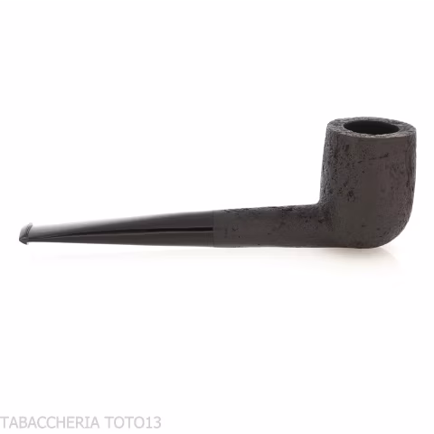 Tsuge tasting pipe Mixture loose cut 21 mm Billiard black sandblasted - Tobacco Pipes - Natural root