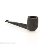 Tsuge tasting pipe Mixture loose cut 21 mm Billiard black sandblasted - Tobacco Pipes - Natural root