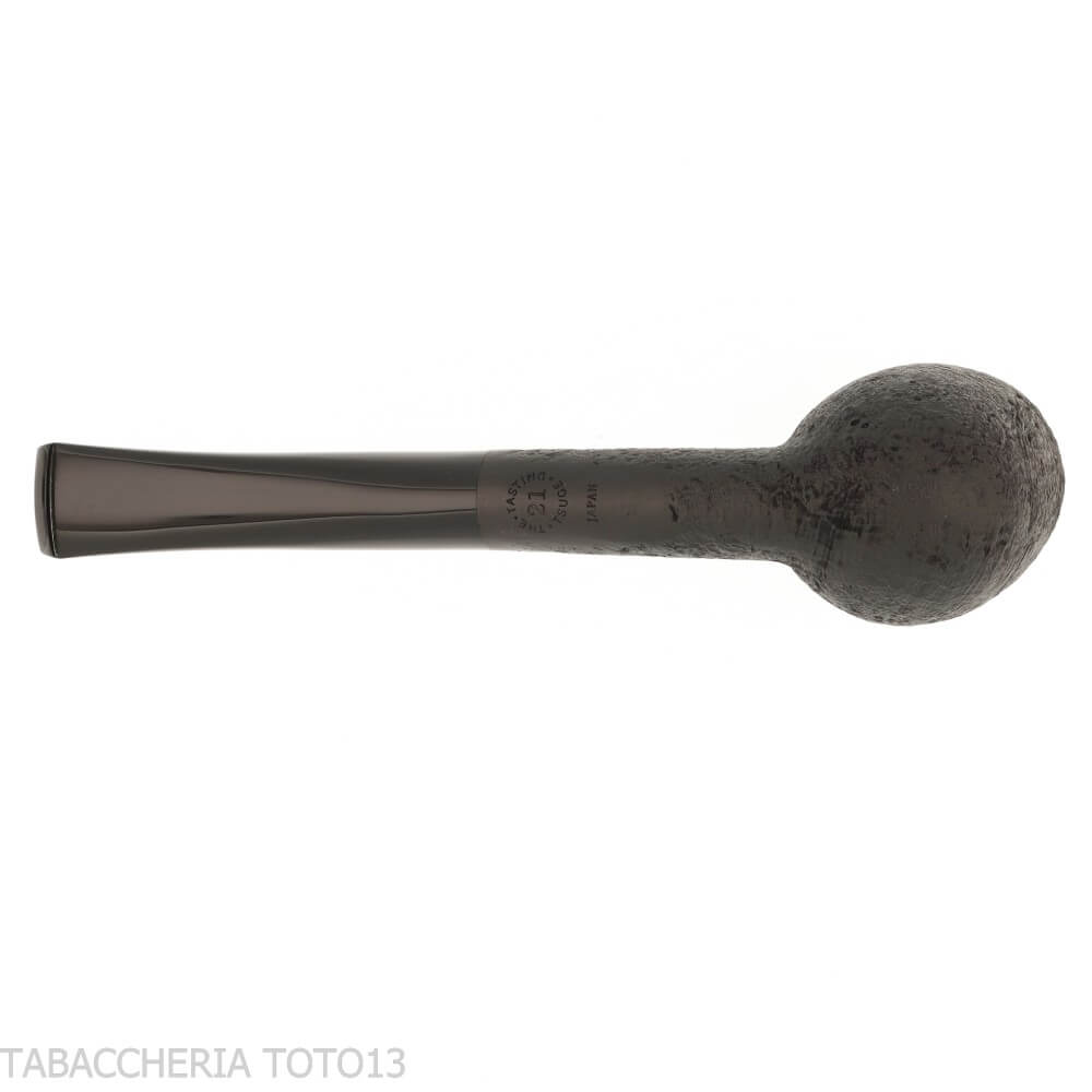 Pipe de dégustation Tsuge Mélange coupe libre 21 mm Billard noir sablé - Tsuge Pipe