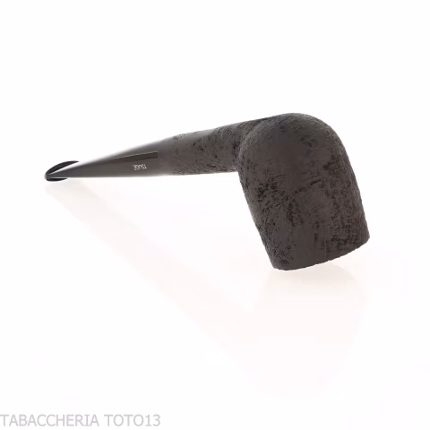 Tsuge tasting pipe Mixture loose cut 21 mm Billiard black sandblasted - Tobacco Pipes - Natural root