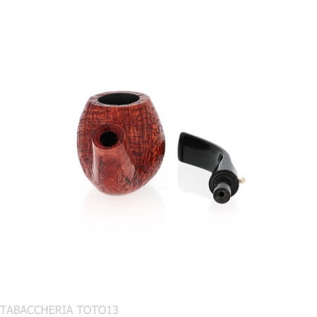 L'anatra Pipe en forme de Apple courbée en bruyère sablée - L'anatra pipe