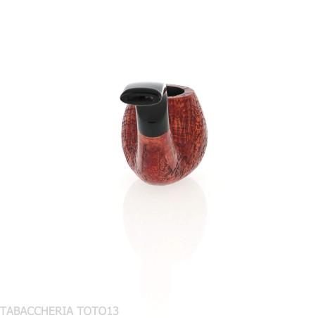 L'anatra Apfelförmige pfeife gebogen aus sandgestrahltem Bruyèreholz - L'Anatra - L'anatra pipe