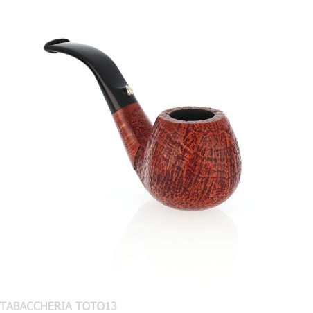 L'anatra Apfelförmige pfeife gebogen aus sandgestrahltem Bruyèreholz - L'Anatra - L'anatra pipe