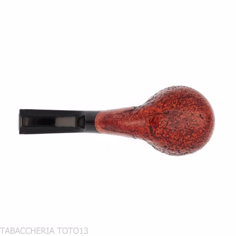 L'anatra pipe Apple shape curved in sandblasted briar-L'Anatra