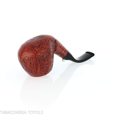 L'anatra Apfelförmige pfeife gebogen aus sandgestrahltem Bruyèreholz - L'Anatra - L'anatra pipe