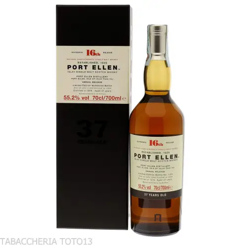 Port Ellen 37 Y.O. 16th release distilled 1978 Vol.55,2% Cl.70 - Licores