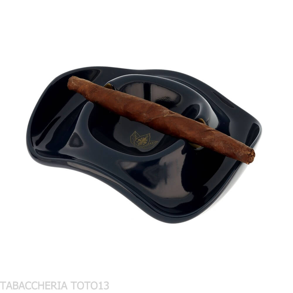 Colored ceramic ashtray for two Toscani cigars - Peroni Firenze