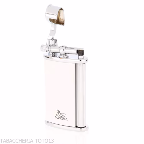 Briquet à squelette avec laque blanche de Lubinski-Briquets pour la cigarette