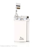 Briquet à squelette avec laque blanche de Lubinski-Briquets pour la cigarette
