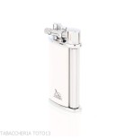 Briquet à squelette avec laque blanche de Lubinski-Briquets pour la cigarette