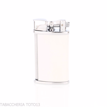 Briquet à squelette avec laque blanche de Lubinski-Briquets pour la cigarette